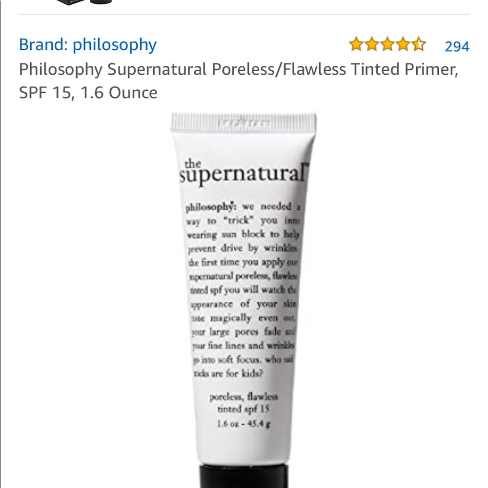 NWOT Philosophy Supernatural Primer with SPF 15